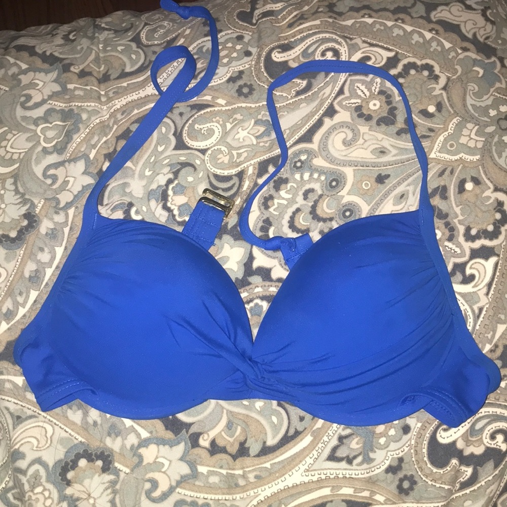 Blue bikini top